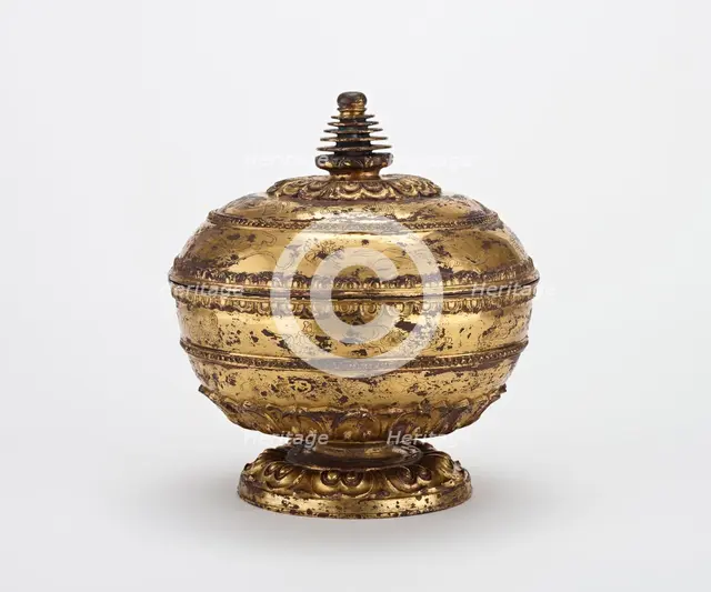 Reliquary with Stupa-Shaped Top, Tang dynasty, 7th century. Creator: Unknown.