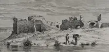 Remains of the Castle of Calatrava la Vieja, Spain, 1878. Creator: Bernardo Rico