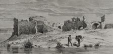 Remains of the Castle of Calatrava la Vieja, Spain, 1878. Creator: Bernardo Rico