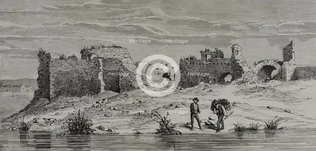 Remains of the Castle of Calatrava la Vieja, Spain, 1878. Creator: Bernardo Rico.