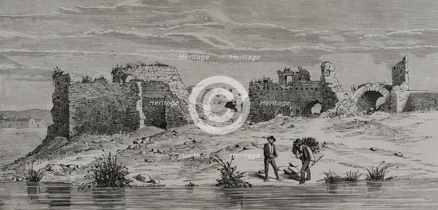 Remains of the Castle of Calatrava la Vieja, Spain, 1878. Creator: Bernardo Rico.