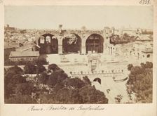 Remains of the Basilica of Maxentius and Constantine on the Via Sacra, Rome, between 1870-1880. Creator: Unknown