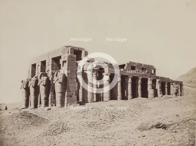 Remains of the Hypostyle Hall of the Ramesseum. Luxor, Wes, 19th century. Creator: Anon.