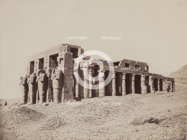 Remains of the Hypostyle Hall of the Ramesseum. Luxor, Wes, 19th century. Creator: Anon.