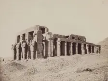 Remains of the Hypostyle Hall of the Ramesseum. Luxor, Wes, 19th century. Creator: Anon