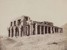 Remains of the Hypostyle Hall of the Ramesseum. Luxor, Wes, 19th century. Creator: Anon