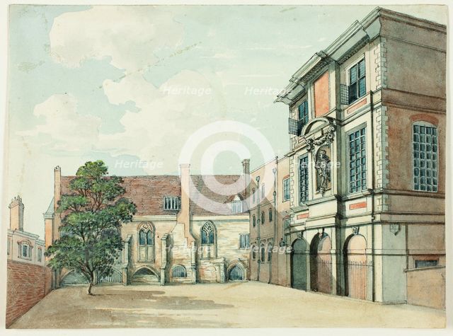 Remains of the Old Priory and Mathematical School, Christ's Hospital, n.d. Creator: Samuel Ireland.