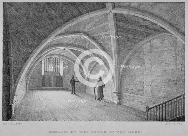 Remains of the Manor of the Rose, Laurence Pountney Hill, City of London, 1820.           Artist: William Day