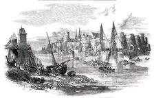 Remains of the Suspension-Bridge at Angers, after the Late Accident, 1850. Creator: Unknown