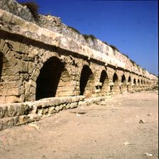 Remains of the Roman aqueduct of Caesarea Maritima