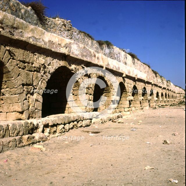 Remains of the Roman aqueduct of Caesarea Maritima.