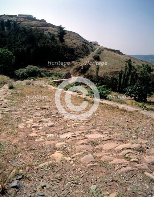 Remains of the Roman road used by the pilgrims at the exit of the village.