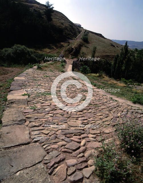 Remains of the Roman road used by the pilgrims at the exit of the village.