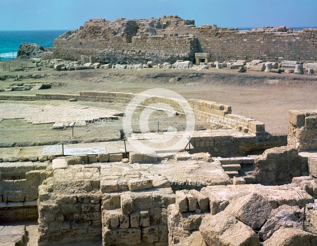 Remains of the Roman town of Caesarea, 1st century. Artist: Unknown