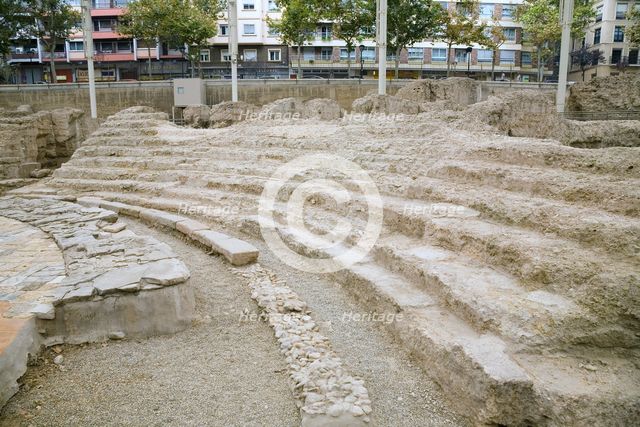 Remains of the Roman Theatre, Zaragoza, Spain, 2007. Creator: Samuel Magal.