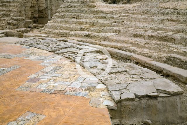 Remains of the Roman Theatre, Zaragoza, Spain, 2007. Creator: Samuel Magal.