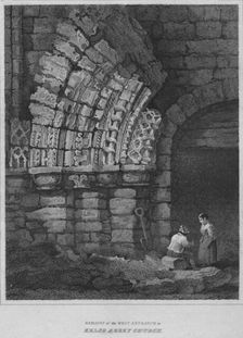 Remains of the West Entrance to Kelso Abbey Church 1814. Artist: John Greig