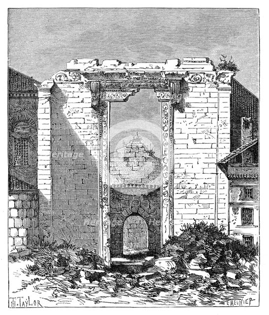 Remains of the Temple of Augustus and Rome, Ancyra (Ankara), Turkey, 1895. Artist: Unknown