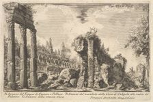 Remains of the Temple of Castor and Pollux . . . ( Avanzo del Tempio di Castore e ..., 18th century. Creator: Giovanni Battista Piranesi