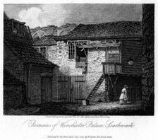 Remains of Winchester Palace, Southwark, London, 19th century.Artist: JC Varrall