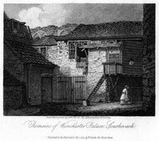Remains of Winchester Palace, Southwark, London, 19th century.Artist: JC Varrall
