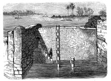 Remains of a Nilometer, an ancient device for measuring the annual inundation of the Nile, c1885