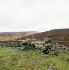 Remains of a Bronze Age settlement, Grimspound, Dartmoor, Devon, c1980-c2017. Artist: David Garner