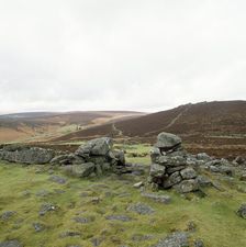 Remains of a Bronze Age settlement, Grimspound, Dartmoor, Devon, c1980-c2017. Artist: David Garner