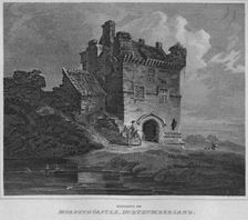 Remains of Morpeth Castle, Northumberland 1814. Artist: John Greig