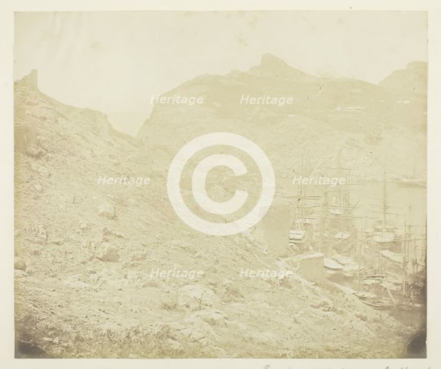 Remains of Old Genoese Castle above the Harbour of Balaklava, 1855. Creator: James Robertson.