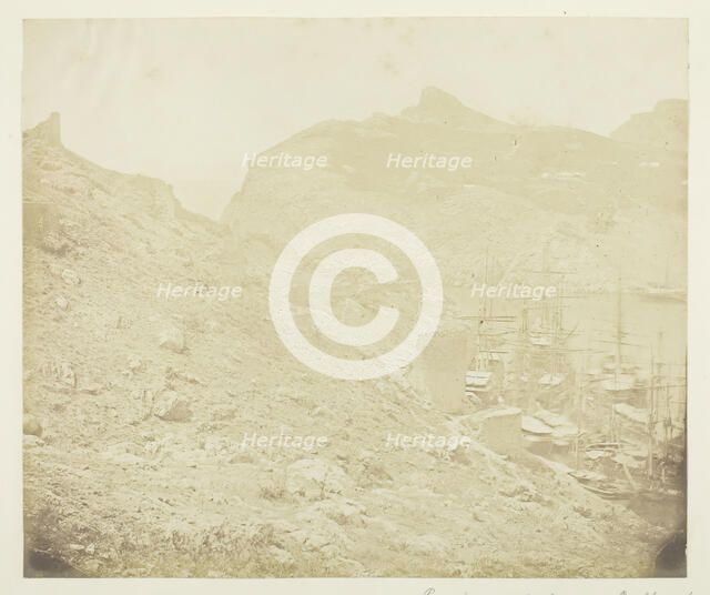 Remains of Old Genoese Castle above the Harbour of Balaklava, 1855. Creator: James Robertson.