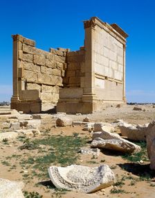 Remains of one of the temples - Oasis of Tadmor, Palmyra, Syria, 2001. Creator: LTL