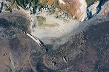 Remains of Port Mulgrave, a harbour built for the export of local ironstone, North Yorkshire, 2018. Creator: Historic England
