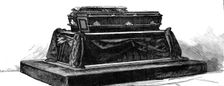 Remains of President Garfield lying in state in the Capitol, Washington, 1881. Creator: Unknown