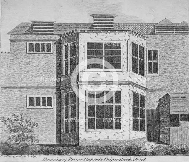 Remains of Prince Rupert's House, Beech Street, City of London, 1810. Artist: Thomas Prattent