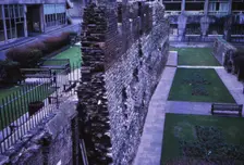 Remains of Roman Wall near Museum of London, 20th century. Artist: CM Dixon