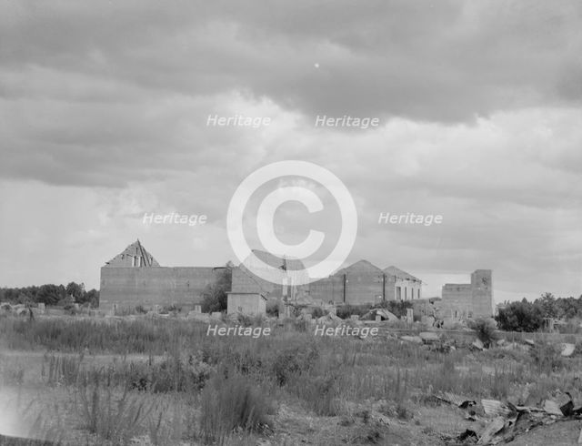 Remains of sawmill in Fullerton, Louisiana, 1937. Creator: Dorothea Lange.