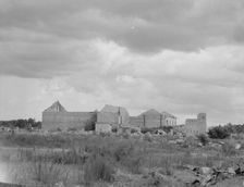 Remains of sawmill in Fullerton, Louisiana, 1937. Creator: Dorothea Lange