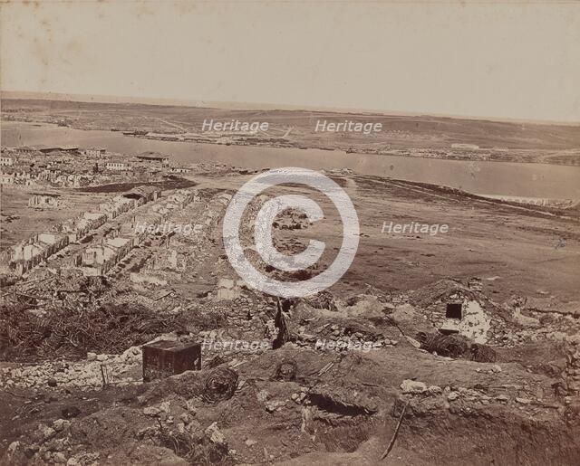 Remains of Stone Buildings, 1855-1856. Creator: James Robertson.