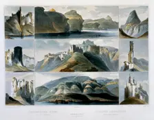 Remarkable Hills on the Upper Missouri 1844. Creator: Friedrich Salathe