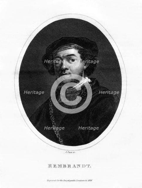 Rembrandt, Dutch painter, 1826. Artist: J Pass