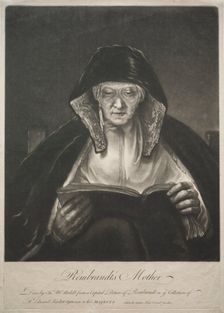 Rembrandt's Mother. Creator: James McArdell (British, 1728/29-1765)