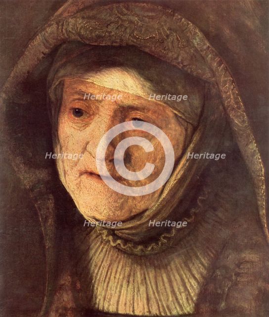 'Rembrandt's Mother', (detail), 1639, (1967).  Creator: Govaert Flinck.