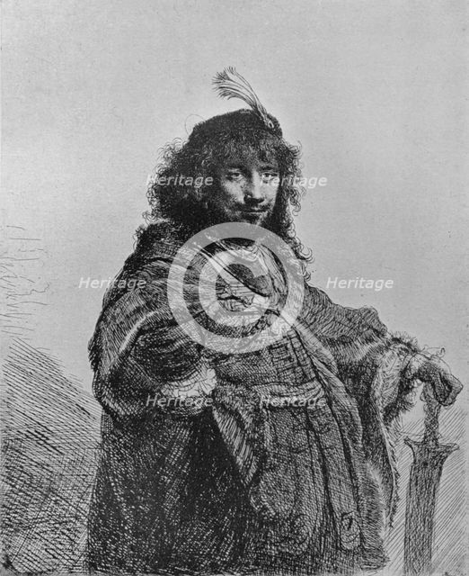 'Rembrandt with the Sabre', 1634. Artist: Rembrandt Harmensz van Rijn.