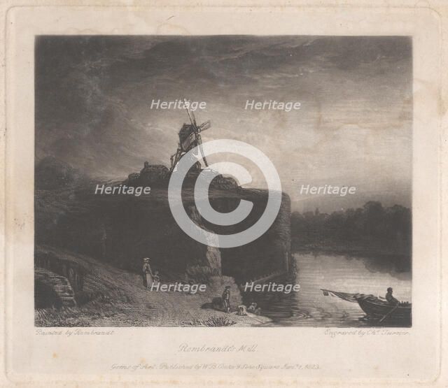 Rembrandt's Mill, 1823. Creator: Charles Turner.