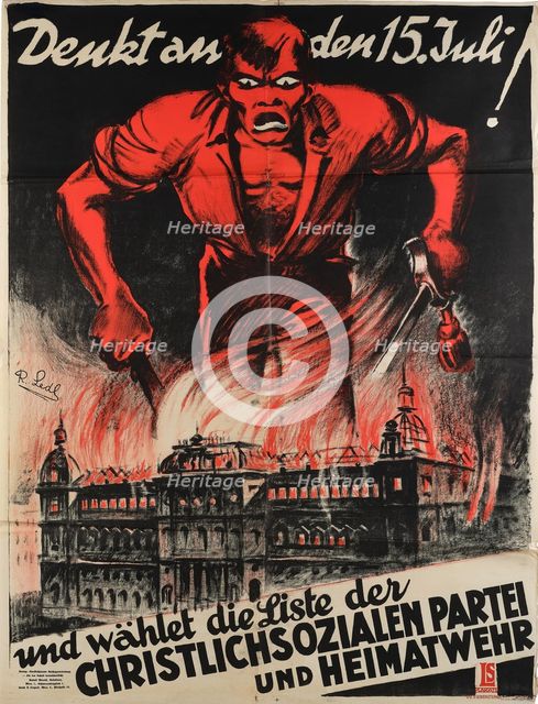 Remember July 15th!, 1930. Creator: Ledl, Rudolf (1887-1945).