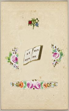 Remember Me (valentine), c.1830. Creator: Unknown