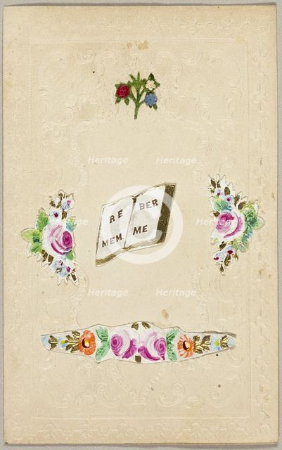 Remember Me (valentine), c.1830. Creator: Unknown.