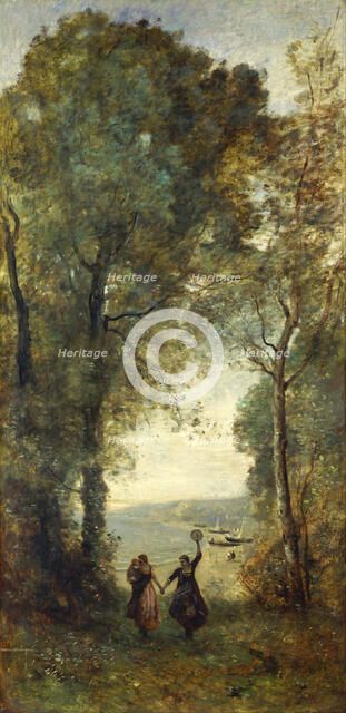 Reminiscence of the Beach of Naples, 1871-1872. Artist: Corot, Jean-Baptiste Camille (1796-1875)