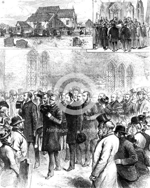 Removal of the remains of William Harvey at Hempstead Church, Essex, 1883. Creator: Unknown.